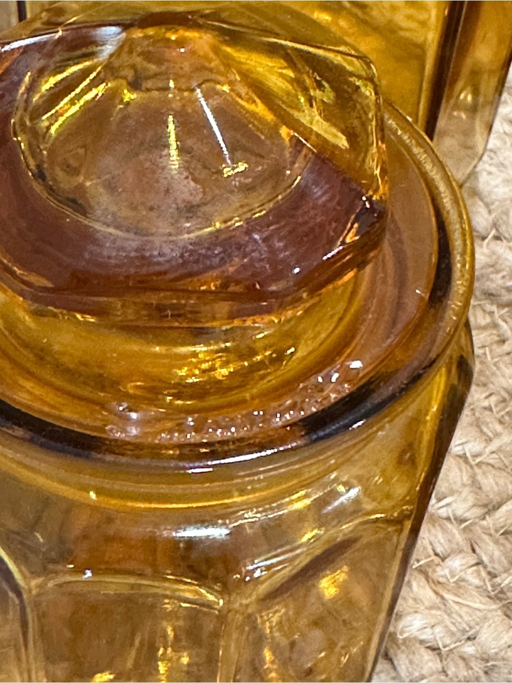 Amber Glass Canister Set with Lids - 4 Piece - Picture 4 of 6
